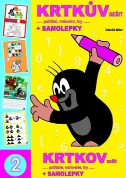 Encyklopédie pre deti a mládež - ostatné Krtkův sešit počítání, malování, hry + samolepky - Zdeněk Miler