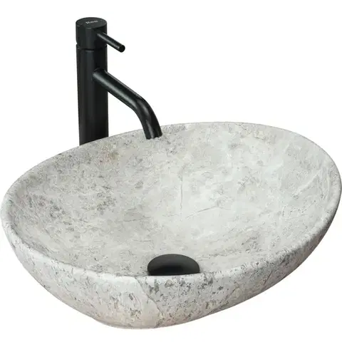 Umývadlá REA - Umývadlo na dosku Sofia Light Stone 41x34,5 REA-U0165
