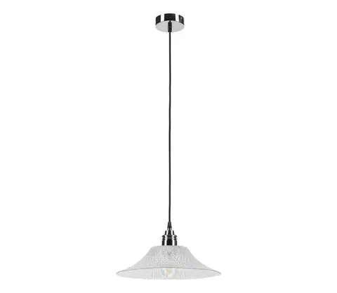 Svietidlá  Luster na lanku JULL 1xE27/15W/230V lesklý chróm/číre sklo LM-1.333/CHROM