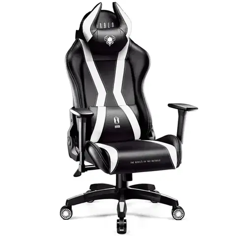 Otočné kreslá Otočné kreslo Normal Diablo X-Horn 2.0 čierna/biely