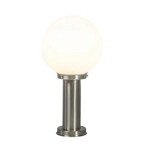 Zahradne stlpove lampy Moderné vonkajšie pouličné svietidlo oceľ nerez 50 cm - Sfera