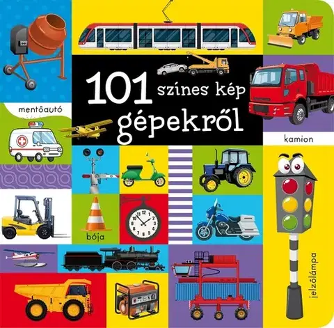 Leporelá, krabičky, puzzle knihy 101 színes kép gépekről