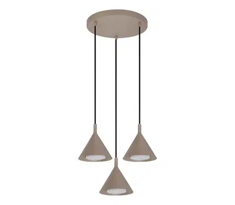 Svietidlá BRILAGI - Luster na lankách CONE TRIPLE ROUND 3xGX53/15W/230V béžová WO-E14-G11-BEI-OEM