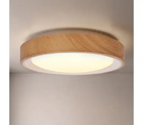 Svietidlá BRILAGI - LED stropné svietidlo FLOCO LED/24W/230V priemer 30 cm drevené/biele WO800-OEM51-30-WHT