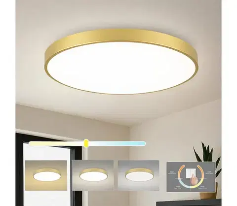 Svietidlá BRILAGI -LED stropné svietidlo POOL LED/100W/230V 3000/4000/6000K pr. 80 cm zlaté BRI563