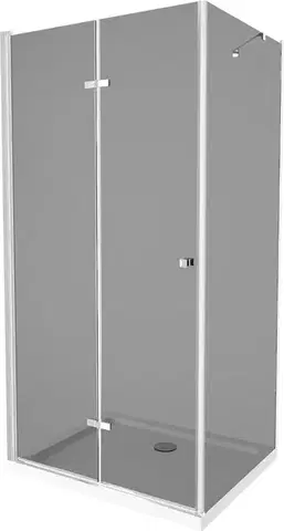 Vane MEXEN/S - Lima sprchovací kút 80x70, grafit, chróm + biela vanička so sifónom 856-080-070-01-40-4010