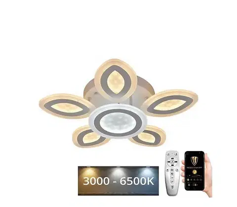 Svietidlá  LED Stmievateľný prisadený luster LED/95W/230V 3000-6500K + diaľkové ovládanie J3311/W