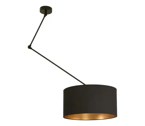 Svietidlá  LED Nastaviteľný luster na tyči GORTA 1xE27/60W/230V čierna/zlatá H0295