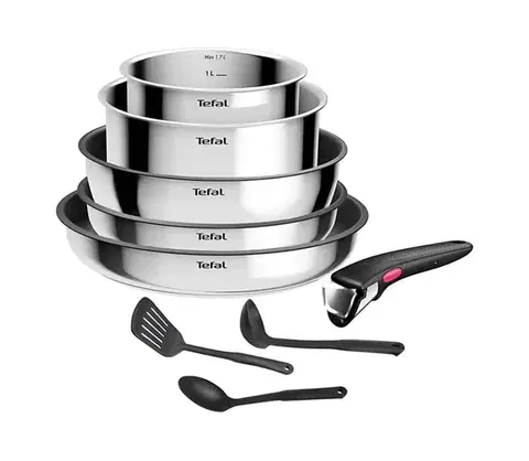 Panvice a hrnce Tefal - 9-dielna sada riadu INGENIO COOK nerez L881S904