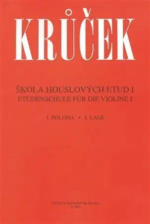 Hudba - noty, spevníky, príručky Škola houslových etud I - Václav Krůček