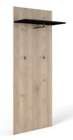 Vešiaky SAMBRE vešiakový panel, biely dub/čierna