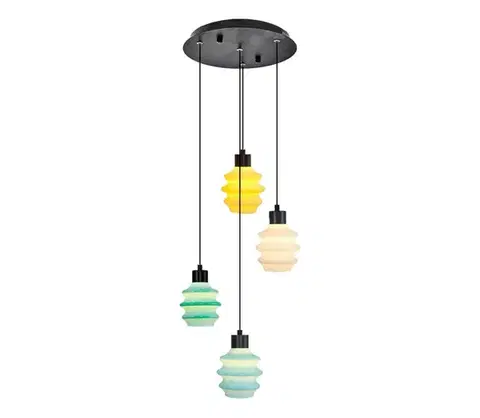 Svietidlá  Závesný LED luster na lanku CACTUS LED/12W/230V 3000K zelená/žltá/biela 414LRC2016