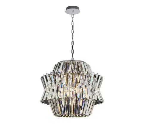 Svietidlá  Krištáľový luster na reťazi CROWN 12xE14/40W/230V chróm ML0402