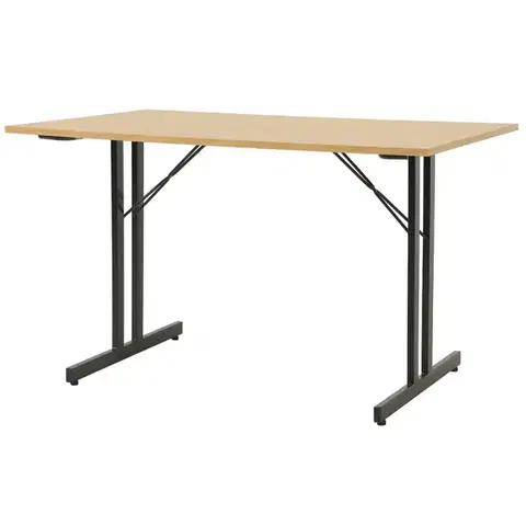 Jedálenské stoly Skladací stôl Marius 9573 180 Cm prírodná/čierna