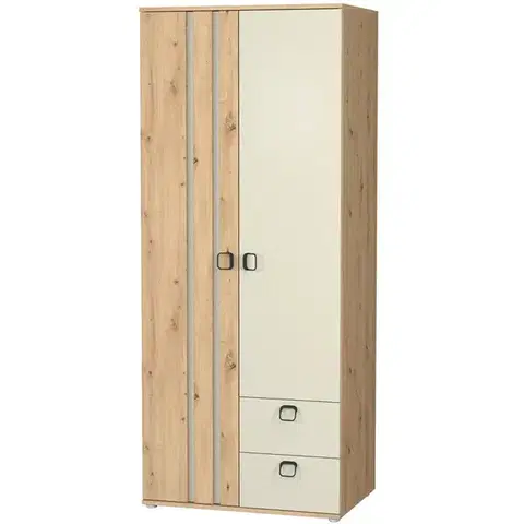 Šatníkové skrine Skriňa 2D2S Camari dub Artisan/Casmhere