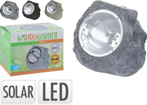 Záhradné lampy Kinekus Lampa solárna kameň 4 LED