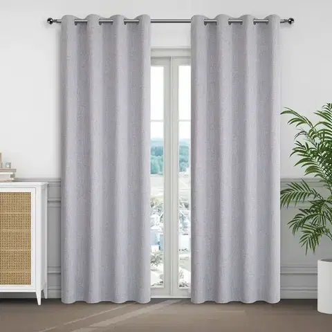 Závesy do spálne Záves na priechodkách KSENIA YC11867/280G/21/140x250 sivý