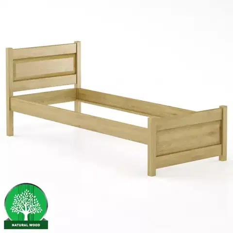 Drevené postele Posteľ buková LK120–90x200 rustikal