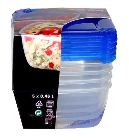 Dózy na potraviny PLAST TEAM - Dóza 460ml Polar sada 5ks