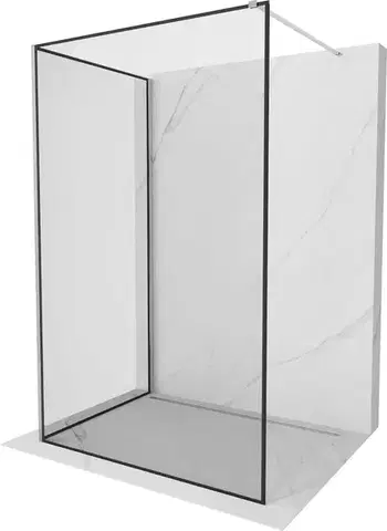 Sprchové dvere MEXEN/S - Kioto Sprchová zástena WALK-IN 90 x 70, čierny vzor, chróm 800-090-212-01-70-070