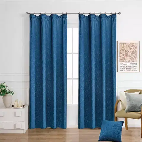 Závesy do spálne Záves na páske ROSALIA VET449/5/210GSM 140x250 cm  granátový