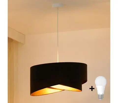 Svietidlá BRILAGI - LED Luster na lanku LYRA 1xE27/15W/230V tmavohnedá/zlatá 8590828007371