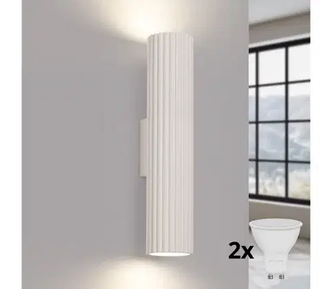 Svietidlá BRILAGI - LED nástenné svietidlo CRESTO 2xGU10/10W/230V 30 cm krémová BR.1596