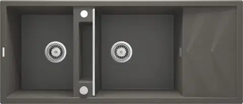 Kuchynské drezy DEANTE DEANTE - Magnetic anthracite metallic granitový drez 2-bowl ZRM_T213
