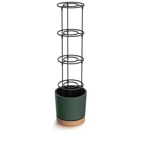 Kvetináče a truhlíky DEPO300-2411U plastový kvetináč na pestovanie paradajok 29,2 cm borovicovo zelená