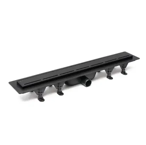 Sprchovacie kúty Sprchový žľab SAT 70 cm plast čierny mat ZLAB70BL ZLAB70BL