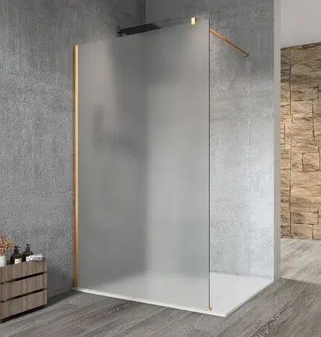 Sprchové dvere GELCO - VARIO GOLD jednodielna sprchová zástena na inštaláciu k stene, matné sklo, 1200  GX1412GX1016