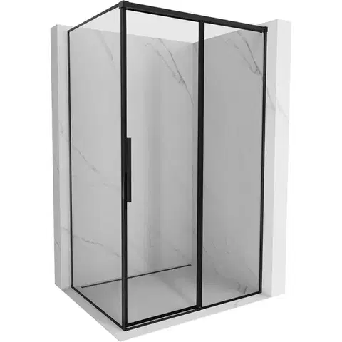 Sprchovacie kúty MEXEN/S - Rox sprchovací kút posuvný pravá 160 x 90, čierna okraj, čierna 8C2-160-090-70-70-P