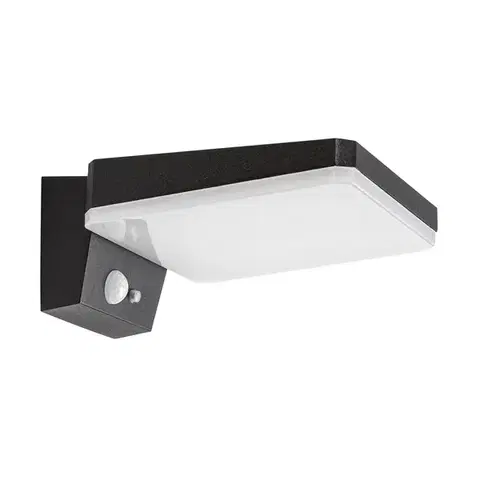 Záhradné lampy Rabalux 77078 solárne nástenné svietidlo s PIR a funkciou stmievania Lasset