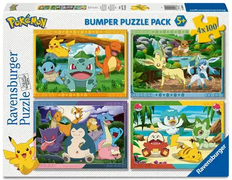 Od 100 dielikov Pokémon 4x100 dielikov