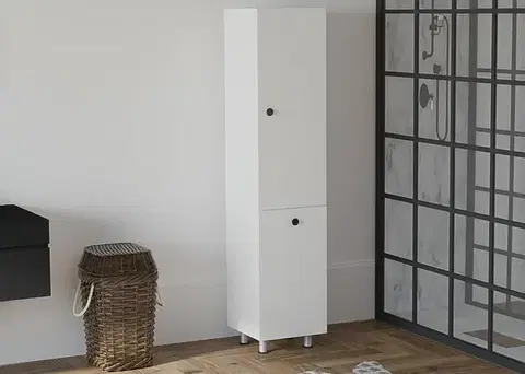 Kúpeľňové skrinky Kúpeľňová skrinka Lipa - White