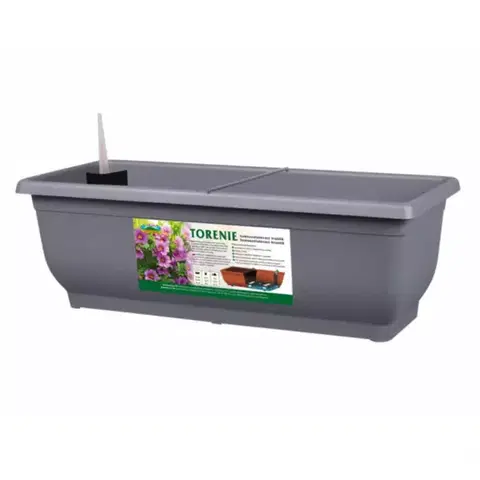 Záhrada Truhlík samozavlažovací Torenie Modern 60cm sivá