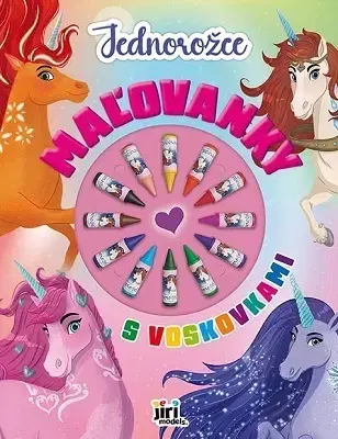 Pre deti a mládež - ostatné Maľovanky s voskovkami - Jednorožce
