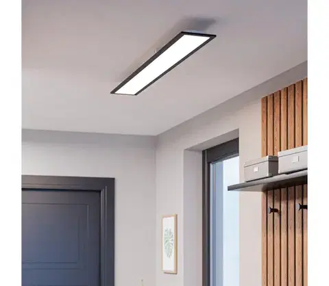Svietidlá Eglo 901488 - LED povrchový panel MORADILLO LED/28W/230V 120x15 cm čierny 901488