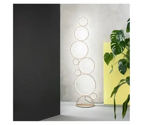 Lampy Ondaluce - stmievateľná LED stojacia lampa POIS LED/52W/230V 160 cm zlatá PT.POIS/ORO