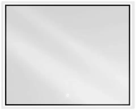 Kúpeľňové zrkadlá MEXEN - Erma zrkadlo s osvetlením 100 x 80, LED 6000K, čierny rám 9814-100-080-611-70