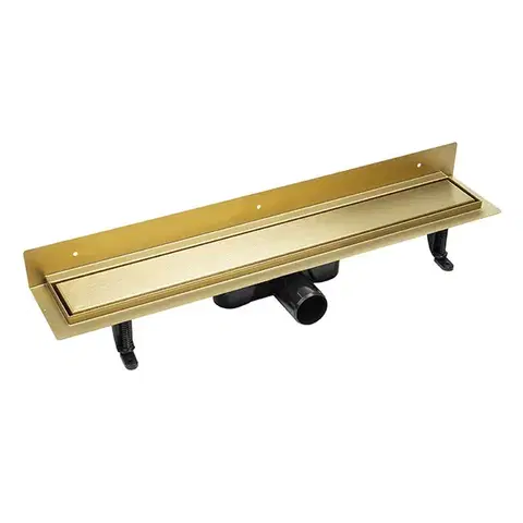 Sprchovacie kúty Laveo - Basso - sprchový žľab nástenný 60 cm, zlato COB_G61D