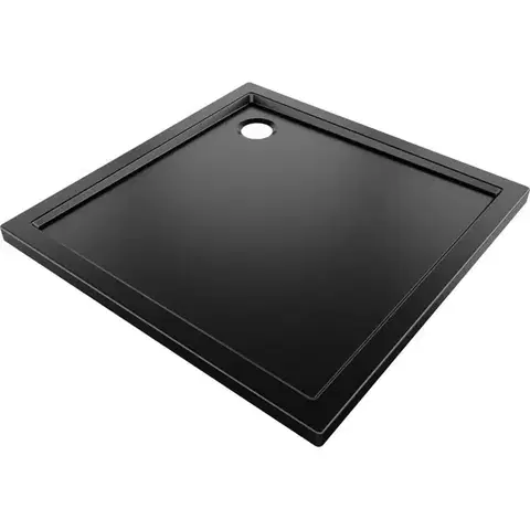 Vane MEXEN - Flow Sprchová vanička štvorcová slim 70 x 70, čierna mat 46S707070