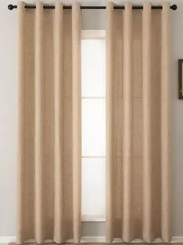 Záclony MKLozkoviny.sk Závesy Zara hnedá – 140 × 160 cm (2 ks)