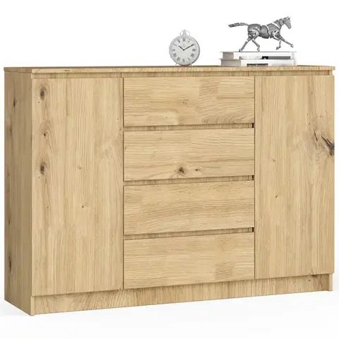 Komody a skrinky Vysoká komoda KLAUS140, dub Artisan