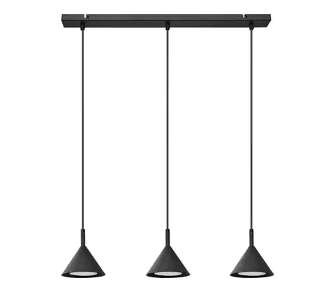 Svietidlá  Luster na lanku ETNA 3xGX53/10W/230V čierna W-L 1920/3 BK-B