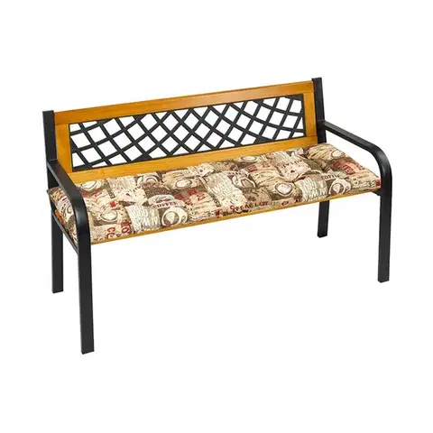 Záhradný nábytok Bellatex Sedák na lavicu prešívaný Káva, 40 x 120 cm