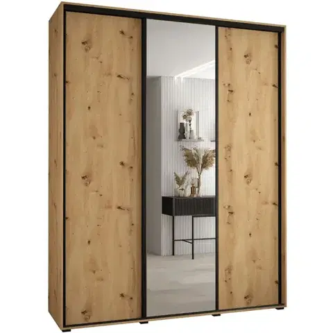 Šatníkové skrine Skriňa 45 Canaris 3 200 artisan/čierna