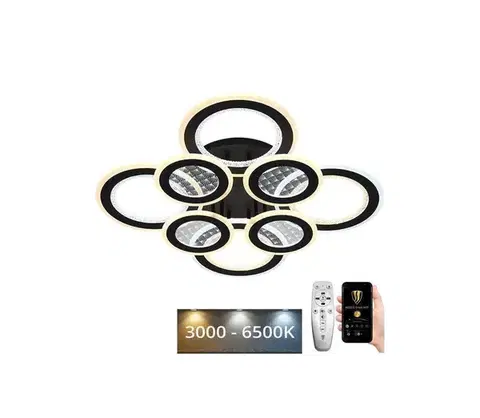 Svietidlá  LED Stmievateľný prisadený luster LED/200W/230V 3000-6500K + diaľkové ovládanie J3347/B