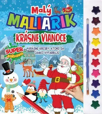 Nalepovačky, vystrihovačky, skladačky Malý maliarik-Krásne Vianoce
