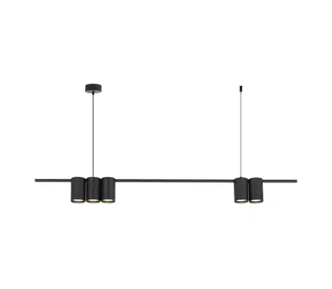 Svietidlá  Luster na lanku GENESIS 5xGU10/8W/230V čierna ML0367